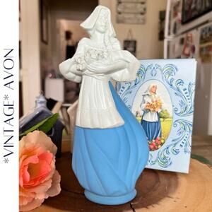 VINTAGE AVON Dutch Girl Figurine 2-Pc Decanter, Topaze Cologne, FULL In Box!
